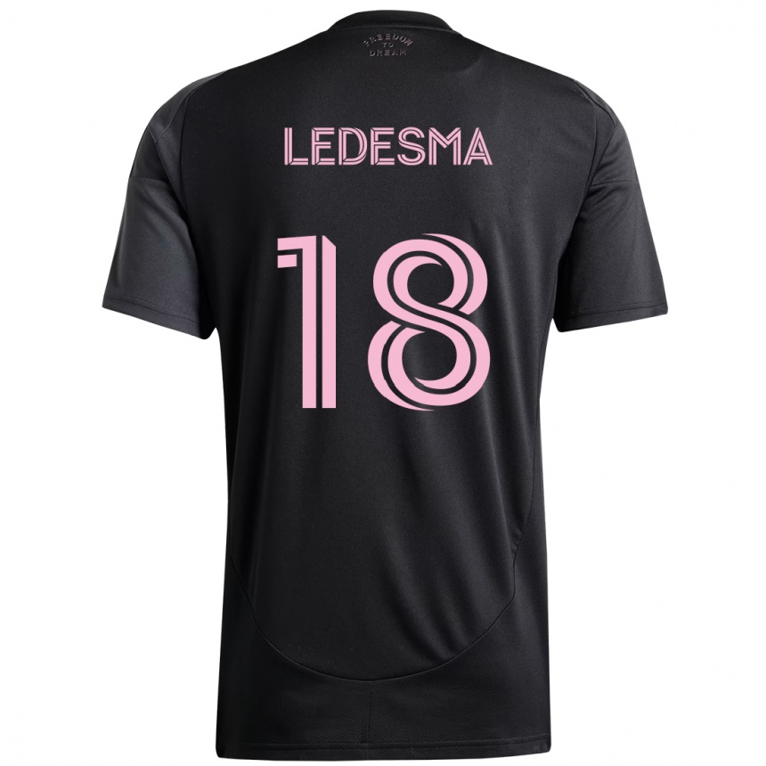 גברים כדורגל Santiago Ledesma #18 ורוד שחור הרחק ג'רזי 2025/26
