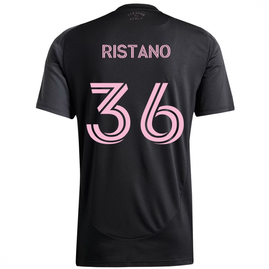 גברים כדורגל Alejo Ristano #36 ורוד שחור הרחק ג'רזי 2025/26