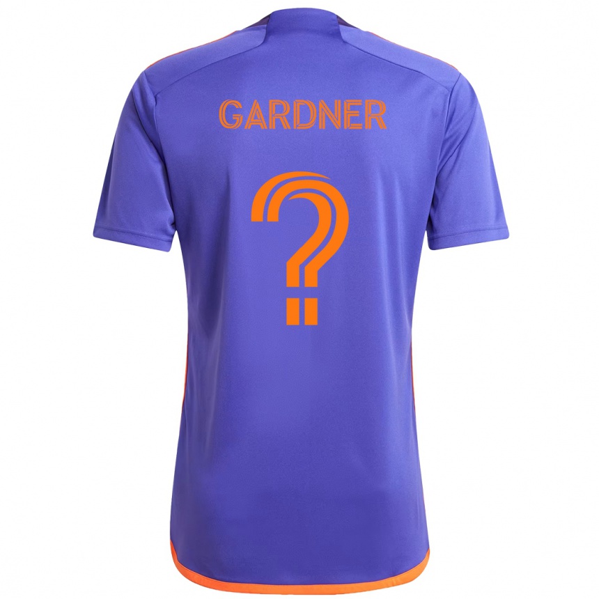 גברים כדורגל Myles Gardner #0 כתום לבן הרחק ג'רזי 2025/26