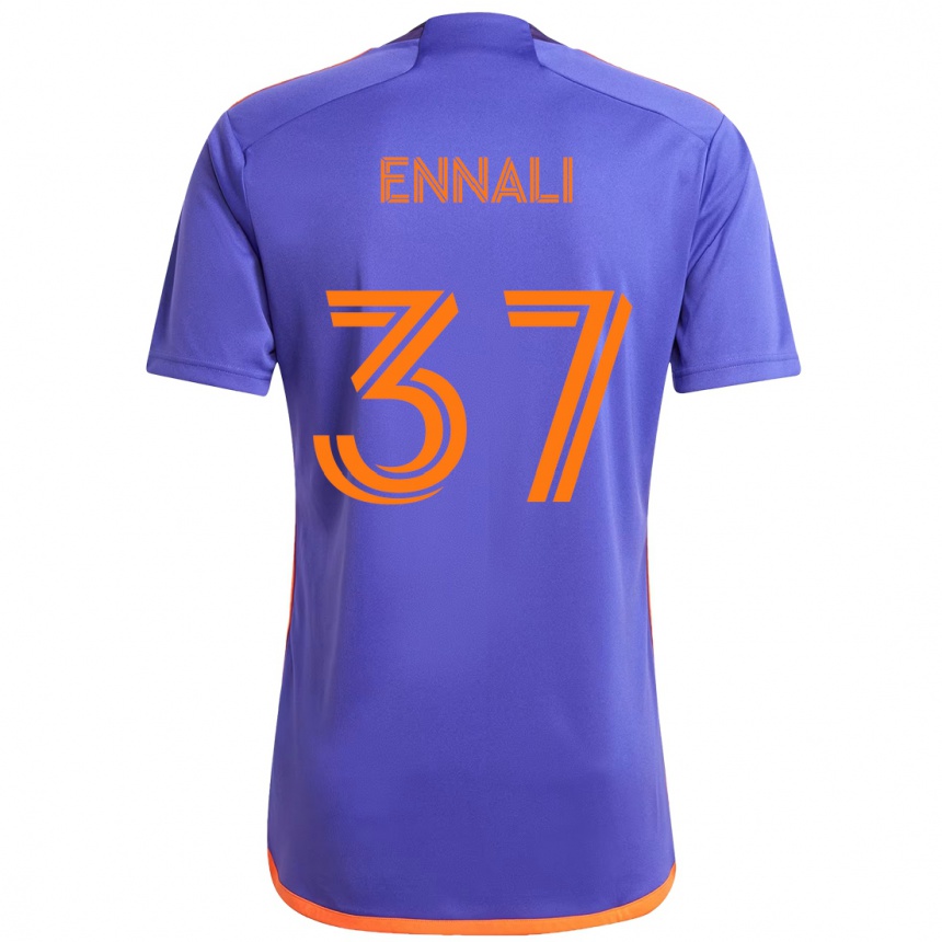 גברים כדורגל Lawrence Ennali #37 כתום לבן הרחק ג'רזי 2025/26
