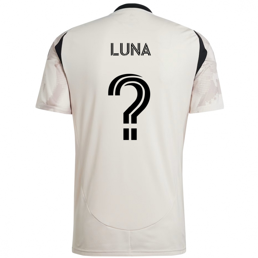 גברים כדורגל Erick Luna #0 בז' שחור הרחק ג'רזי 2025/26
