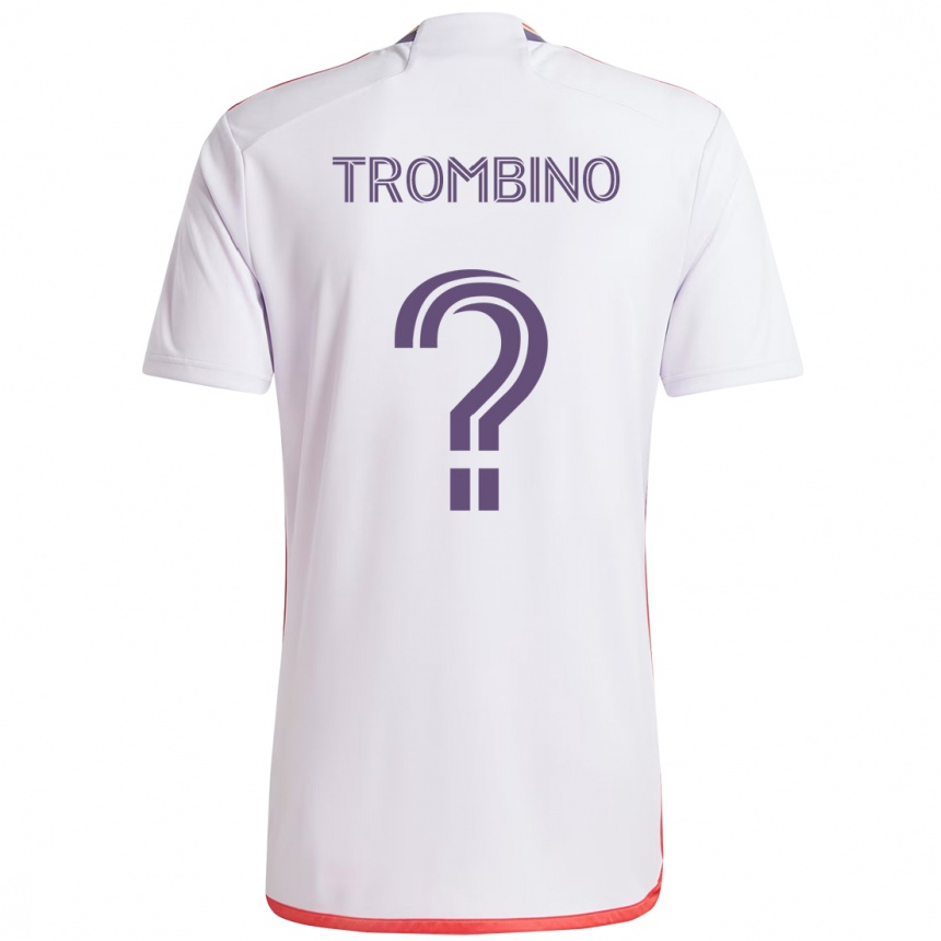 גברים כדורגל Caleb Trombino #0 סגול לבן הרחק ג'רזי 2025/26