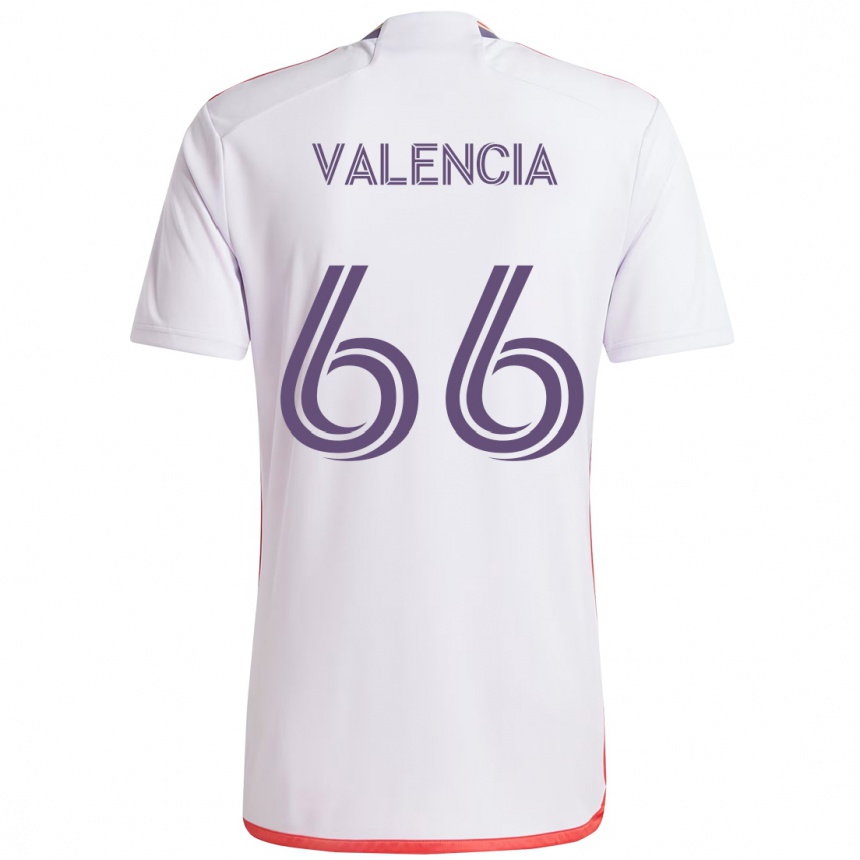 גברים כדורגל Yeiler Valencia #66 סגול לבן הרחק ג'רזי 2025/26