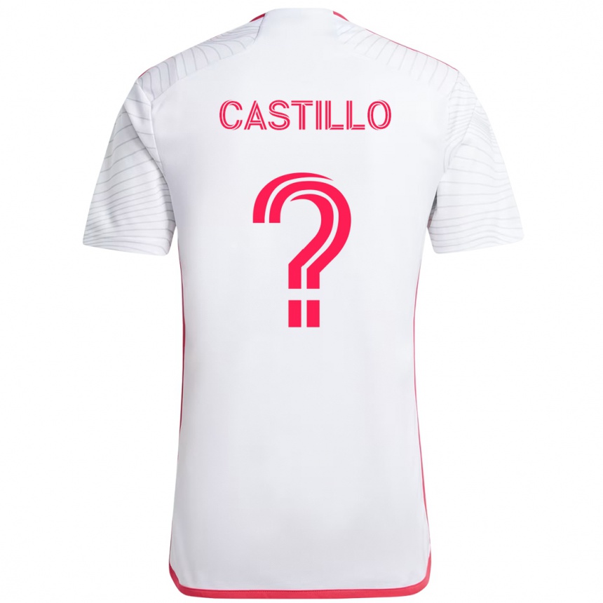 גברים כדורגל Jayson Castillo #0 מג'נטה לבן הרחק ג'רזי 2025/26
