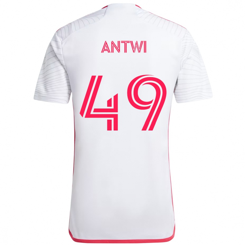 גברים כדורגל Seth Antwi #49 מג'נטה לבן הרחק ג'רזי 2025/26