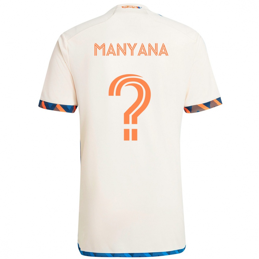 גברים כדורגל Xhosa Manyana #0 כחול כהה כתום הרחק ג'רזי 2025/26
