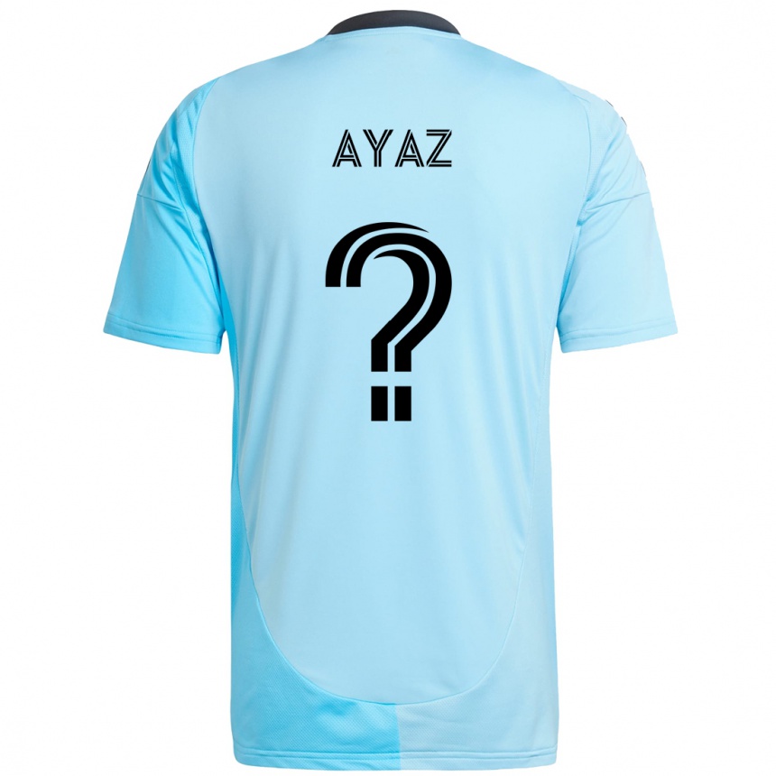 גברים כדורגל Luke Ayaz #0 שחור כחול הרחק ג'רזי 2025/26
