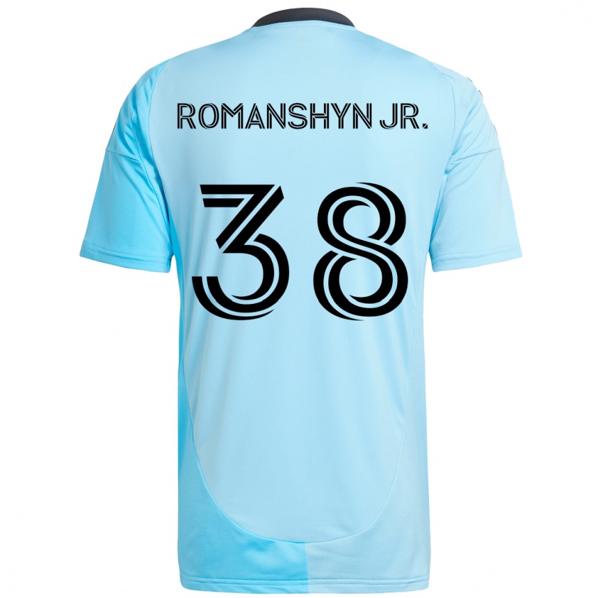 גברים כדורגל Kage Romanshyn Jr. #38 שחור כחול הרחק ג'רזי 2025/26