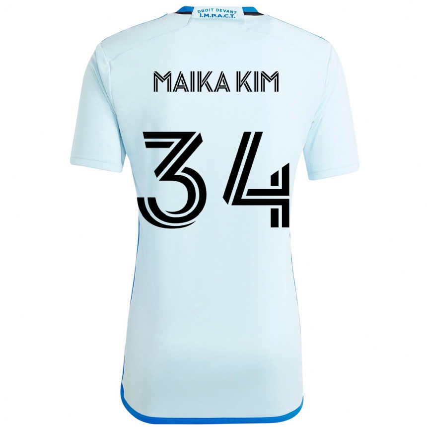 גברים כדורגל Guerrier Maika Kim #34 כחול כהה שחור הרחק ג'רזי 2025/26