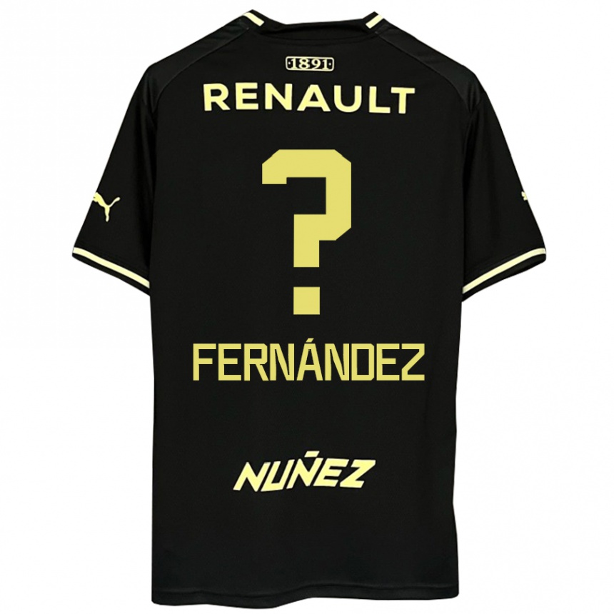 גברים כדורגל Faustino Fernández #0 צהוב שחור הרחק ג'רזי 2025/26