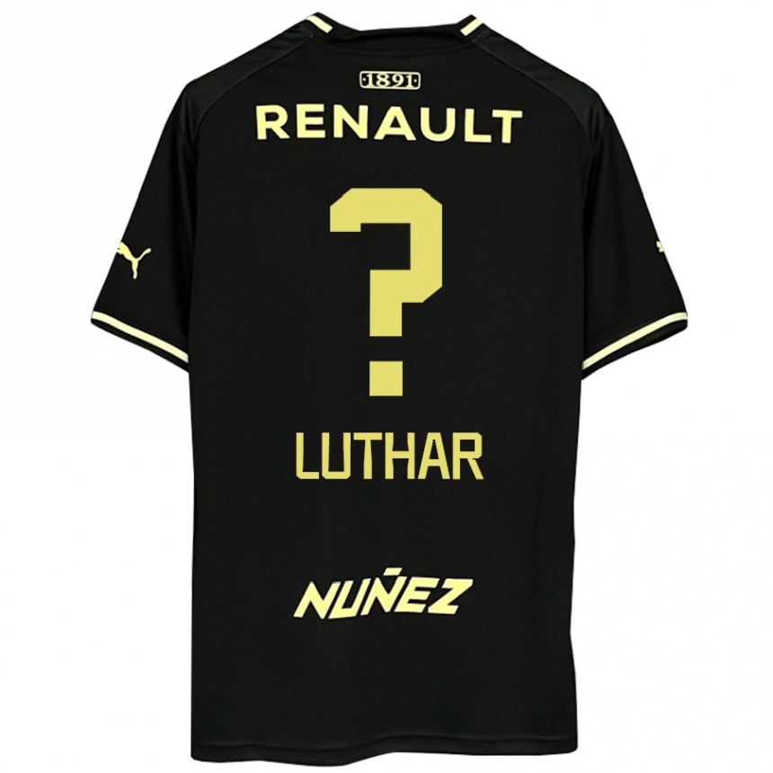 גברים כדורגל Thiago Luthar #0 צהוב שחור הרחק ג'רזי 2025/26