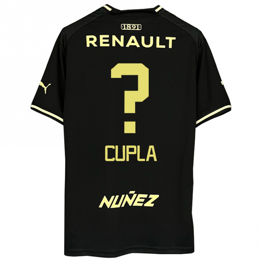 גברים כדורגל Renzo Cupla #0 צהוב שחור הרחק ג'רזי 2025/26
