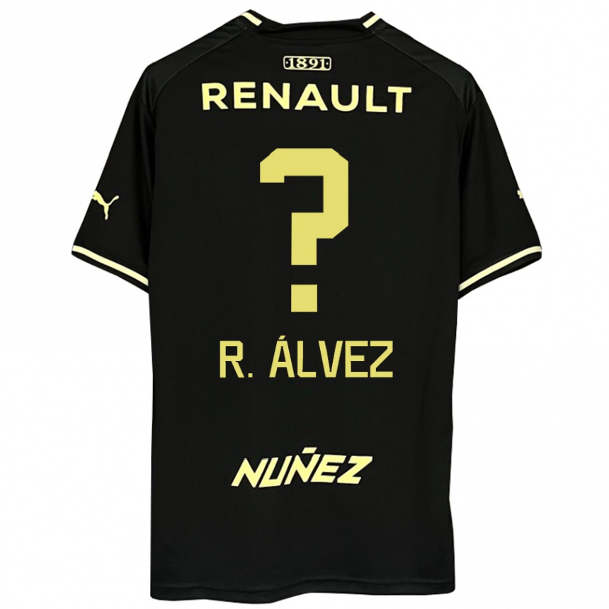 גברים כדורגל Rodrigo Álvez #0 צהוב שחור הרחק ג'רזי 2025/26