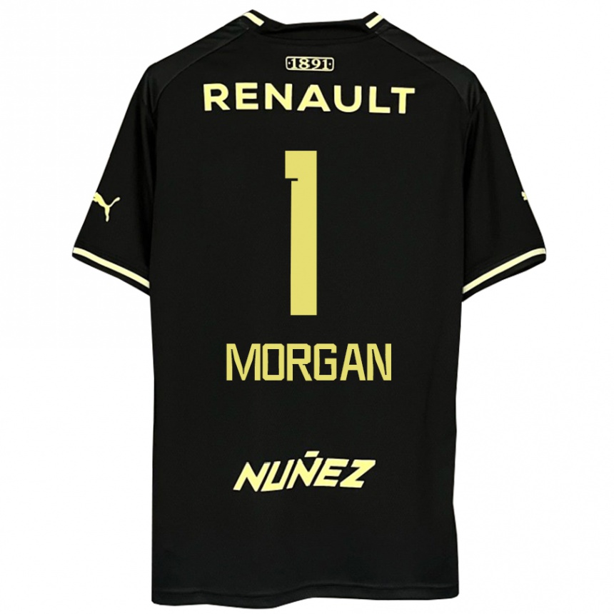 גברים כדורגל Kevin Morgan #1 צהוב שחור הרחק ג'רזי 2025/26