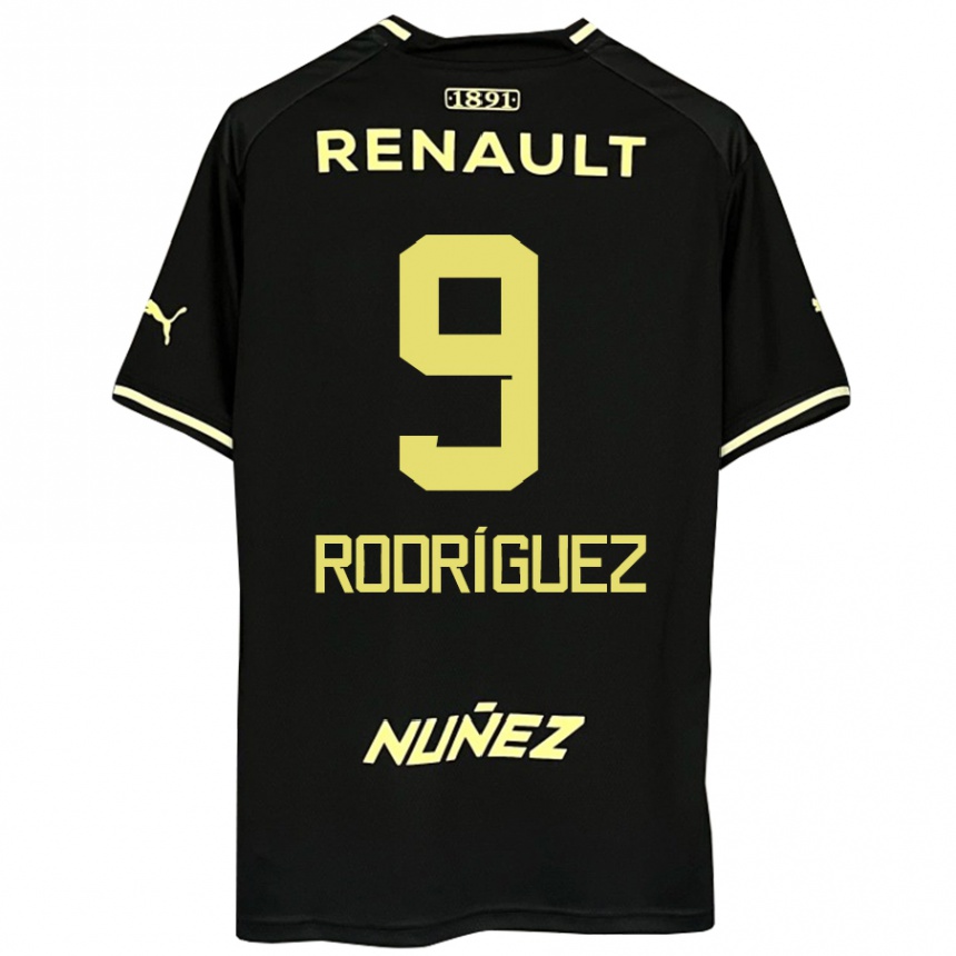גברים כדורגל Agustín Rodríguez #9 צהוב שחור הרחק ג'רזי 2025/26