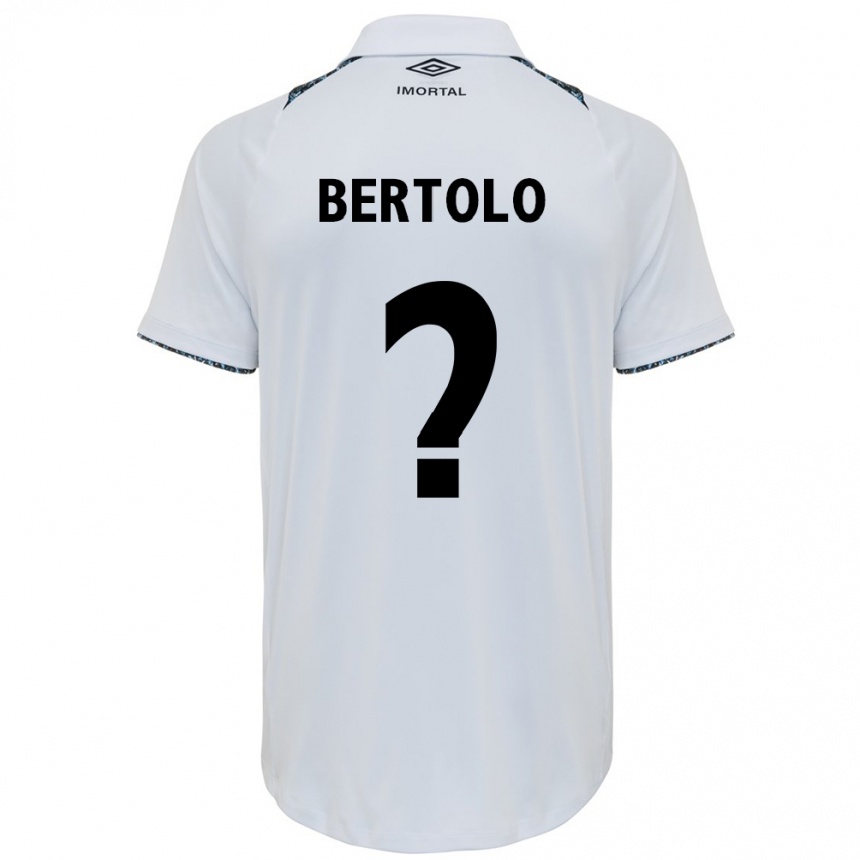 גברים כדורגל Mateus Bertolo #0 כחול שחור לבן הרחק ג'רזי 2025/26