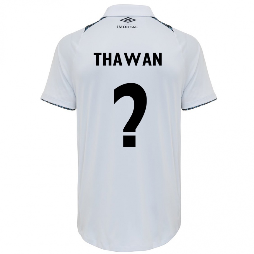 גברים כדורגל Athos Thawan #0 כחול שחור לבן הרחק ג'רזי 2025/26