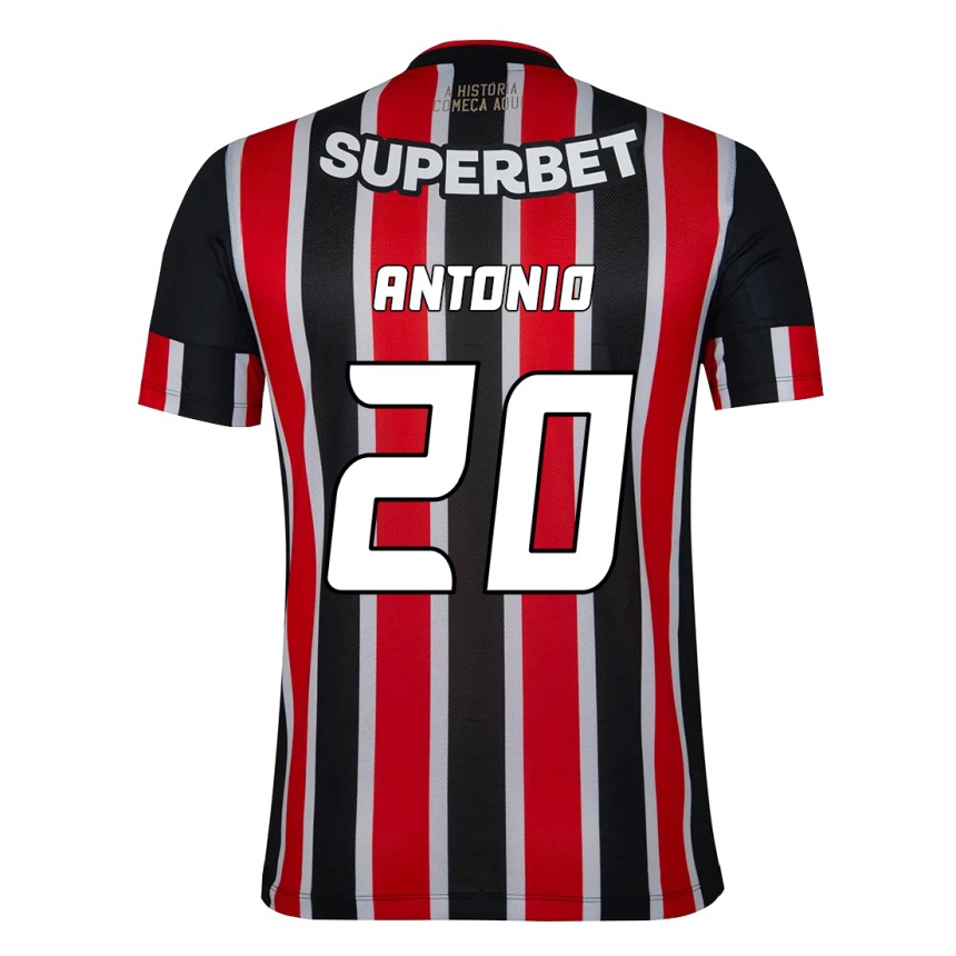 גברים כדורגל Marcos Antônio #20 אדום שחור לבן הרחק ג'רזי 2025/26