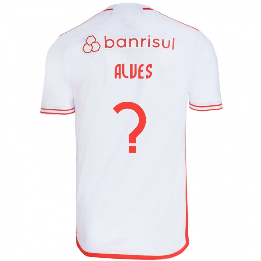 גברים כדורגל Kauan Alves #0 אדום לבן הרחק ג'רזי 2025/26