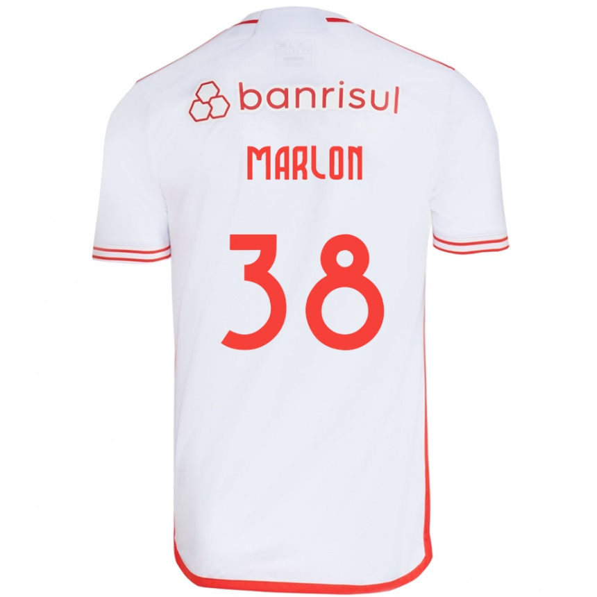 גברים כדורגל Marlon #38 אדום לבן הרחק ג'רזי 2025/26