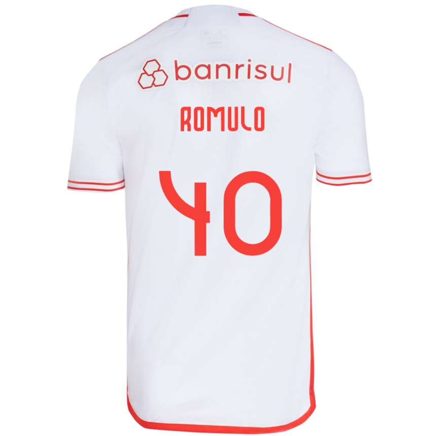 גברים כדורגל Rômulo #40 אדום לבן הרחק ג'רזי 2025/26
