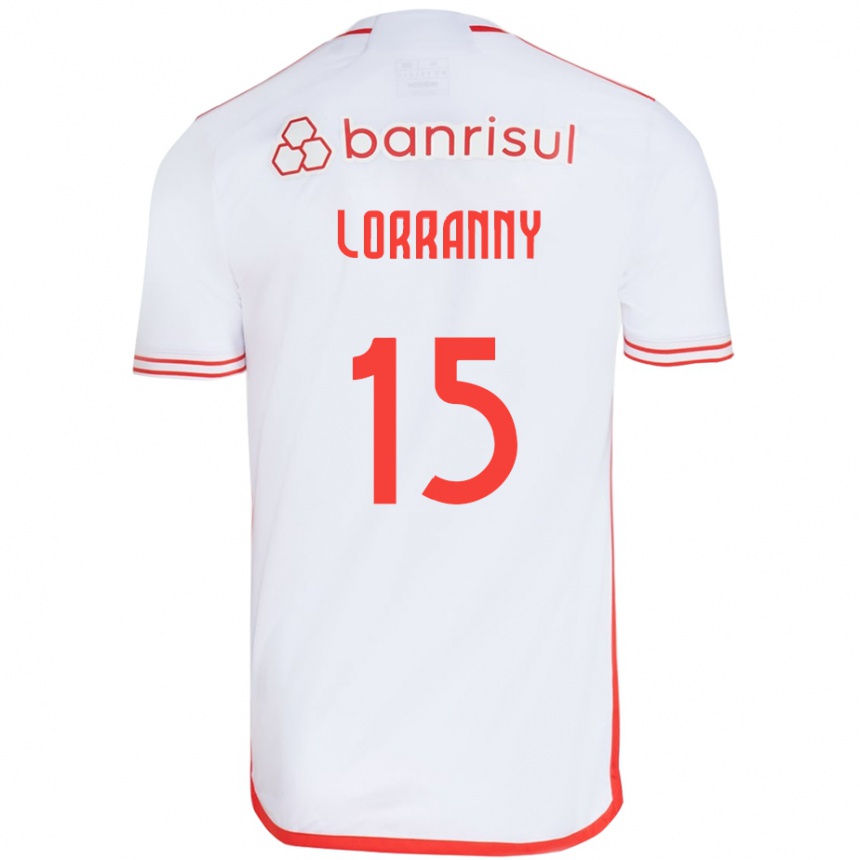 גברים כדורגל Lorranny #15 אדום לבן הרחק ג'רזי 2025/26