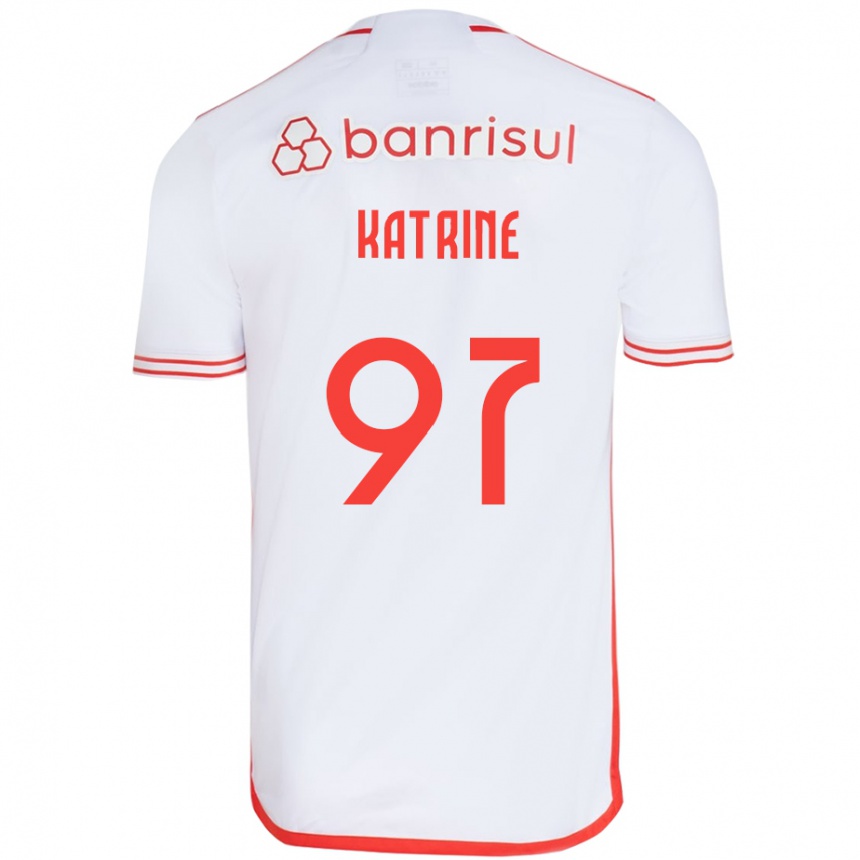 גברים כדורגל Katrine #97 אדום לבן הרחק ג'רזי 2025/26