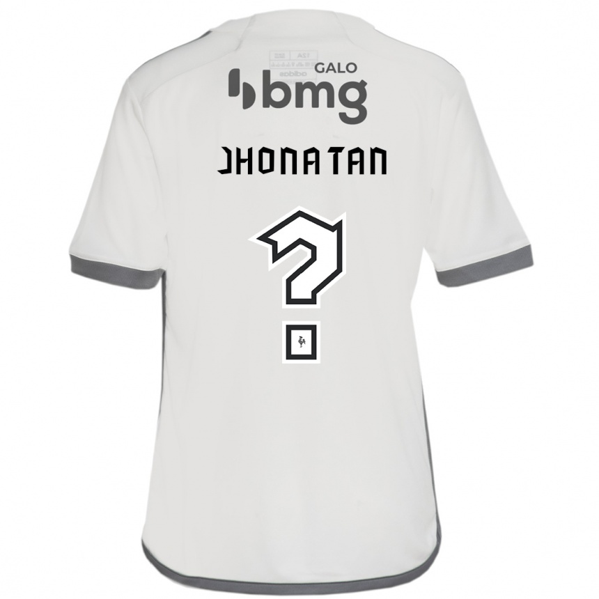 גברים כדורגל Jhonatan #0 לבן שחור הרחק ג'רזי 2025/26