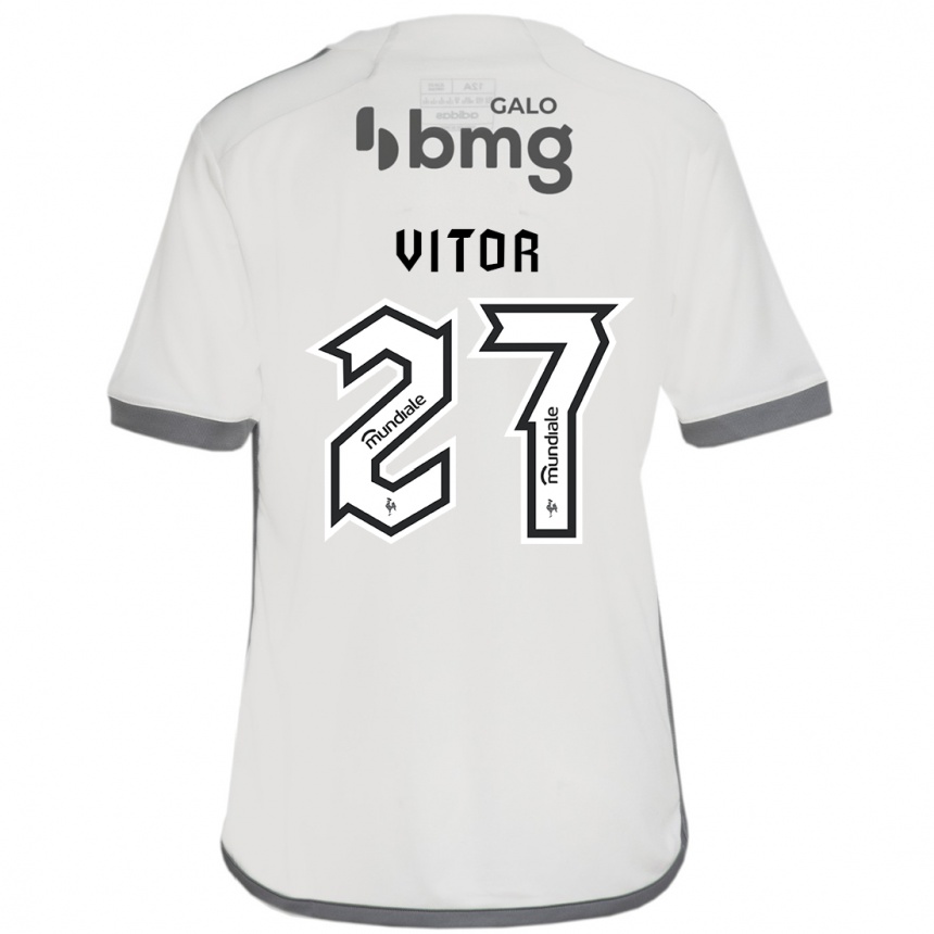 גברים כדורגל Paulo Vitor #27 לבן שחור הרחק ג'רזי 2025/26