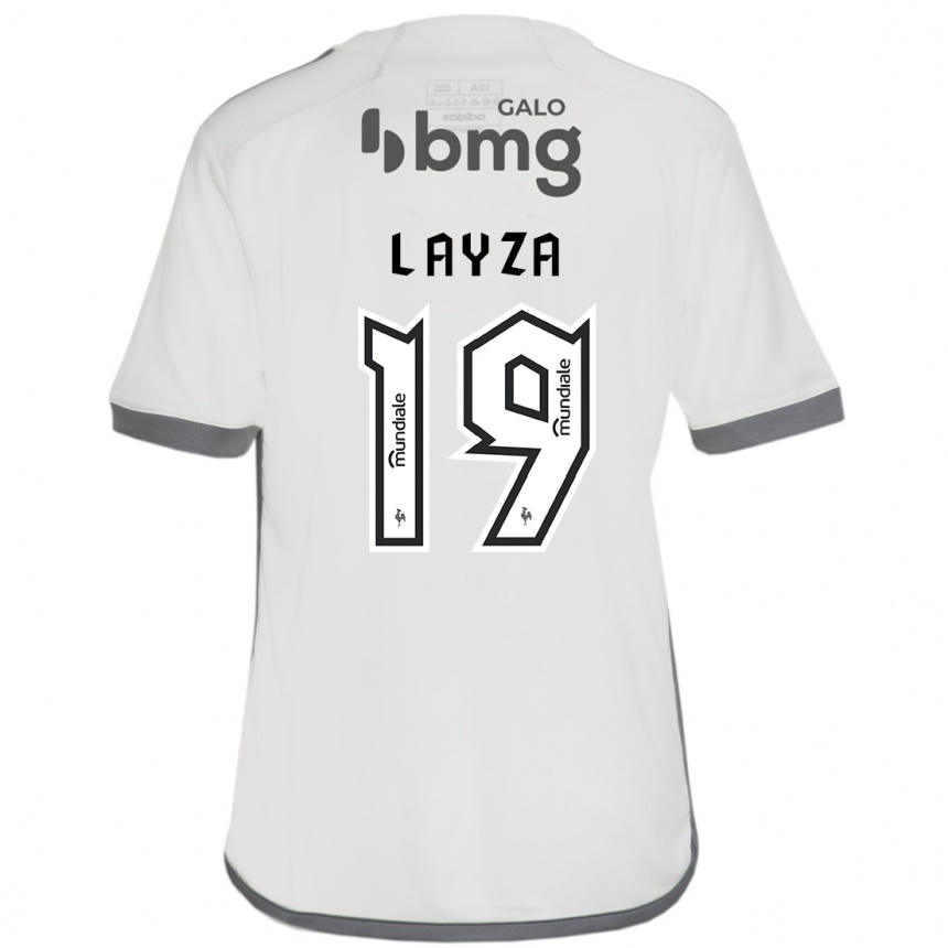 גברים כדורגל Layza #19 לבן שחור הרחק ג'רזי 2025/26