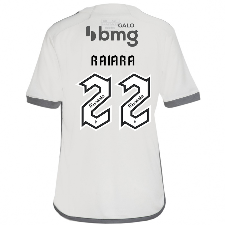 גברים כדורגל Raiara #22 לבן שחור הרחק ג'רזי 2025/26