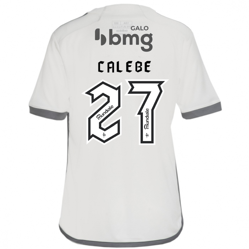 גברים כדורגל Calebe #27 לבן שחור הרחק ג'רזי 2025/26