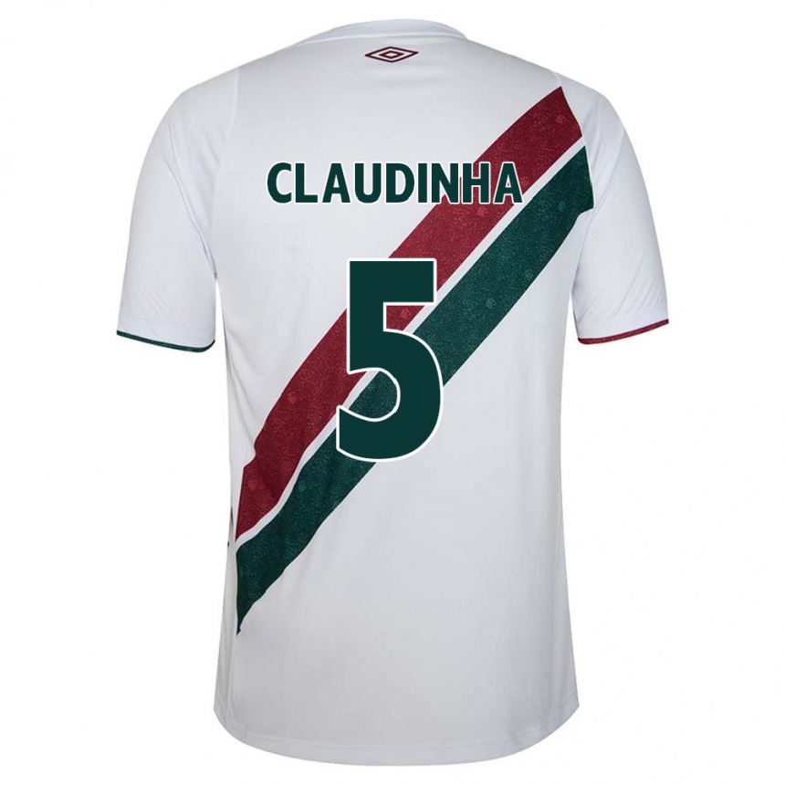 גברים כדורגל Claudinha #5 ירוק חום-ערמוני לבן הרחק ג'רזי 2025/26