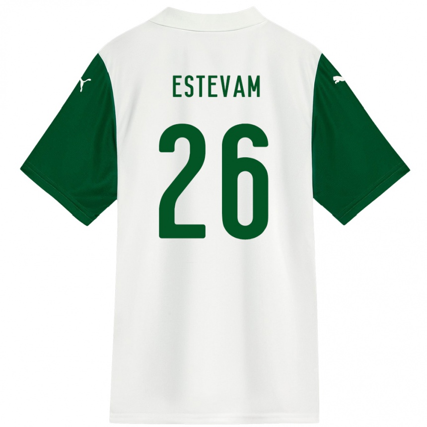 גברים כדורגל Laís Estevam #26 ירוק לבן הרחק ג'רזי 2025/26