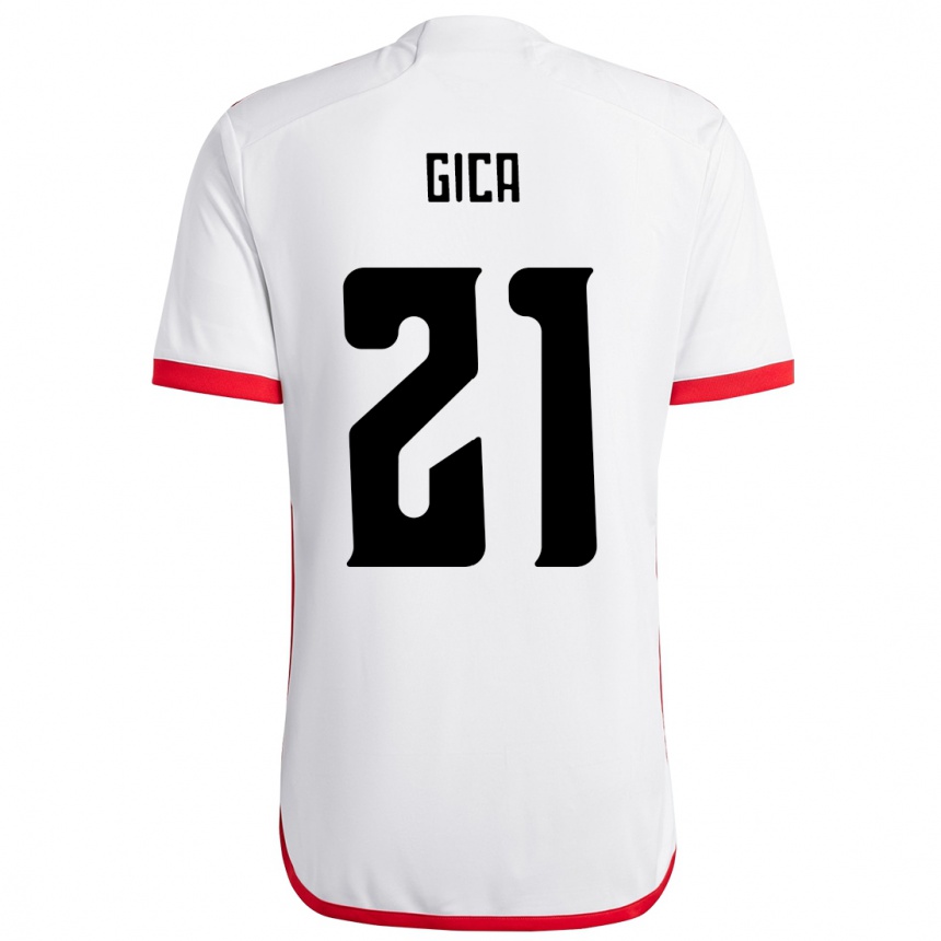 גברים כדורגל Gica #21 אדום שחור הרחק ג'רזי 2025/26