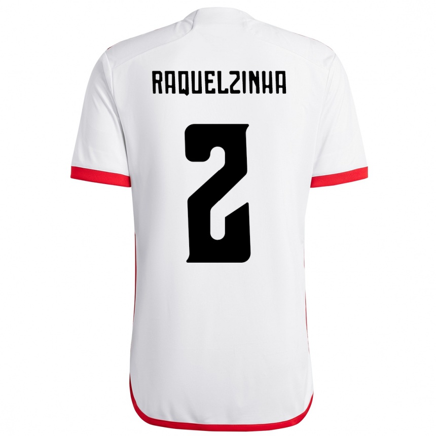גברים כדורגל Raquelzinha #2 אדום שחור הרחק ג'רזי 2025/26