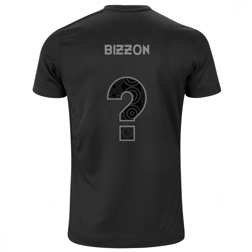גברים כדורגל Bizzon #0 לבן שחור הרחק ג'רזי 2025/26