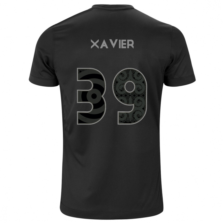 גברים כדורגל Xavier #39 שחור לבן הרחק ג'רזי 2025/26