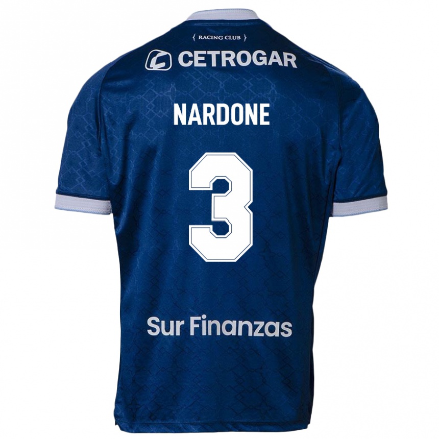 גברים כדורגל Eugenia Nardone #3 תכלת שמיים הרחק ג'רזי 2025/26