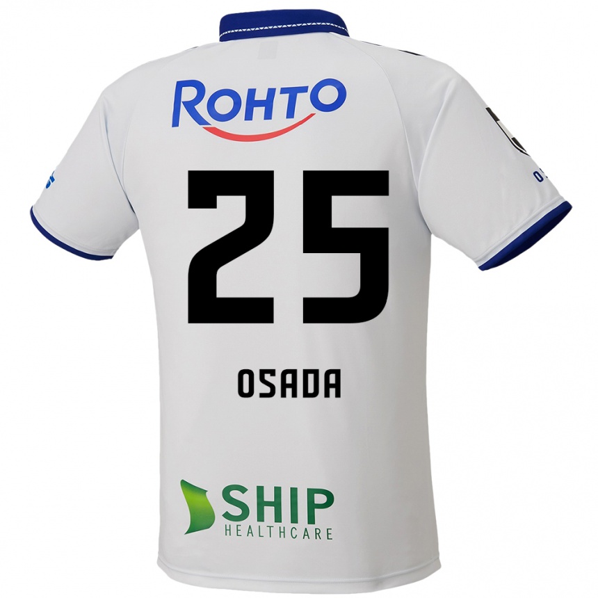 גברים כדורגל Towa Osada #25 לבן כחול שחור הרחק ג'רזי 2025/26