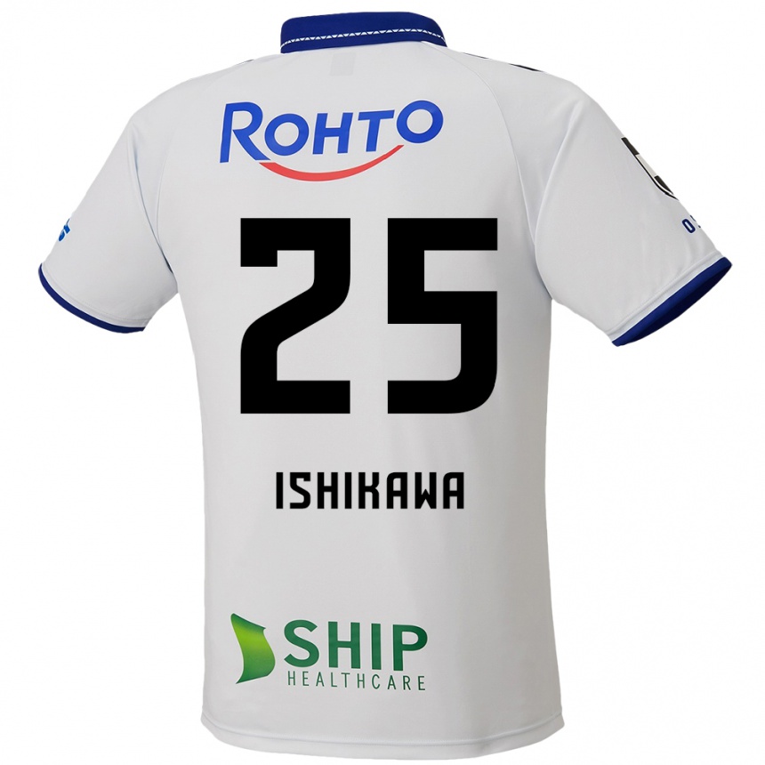 גברים כדורגל Kei Ishikawa #25 לבן כחול שחור הרחק ג'רזי 2025/26