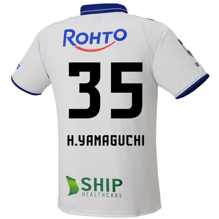 גברים כדורגל Haruta Yamaguchi #35 לבן כחול שחור הרחק ג'רזי 2025/26