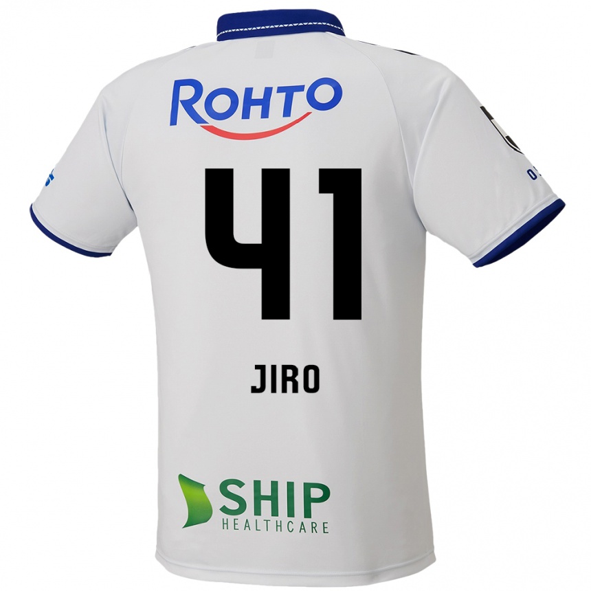 גברים כדורגל Jiro Nakamura #41 לבן כחול שחור הרחק ג'רזי 2025/26