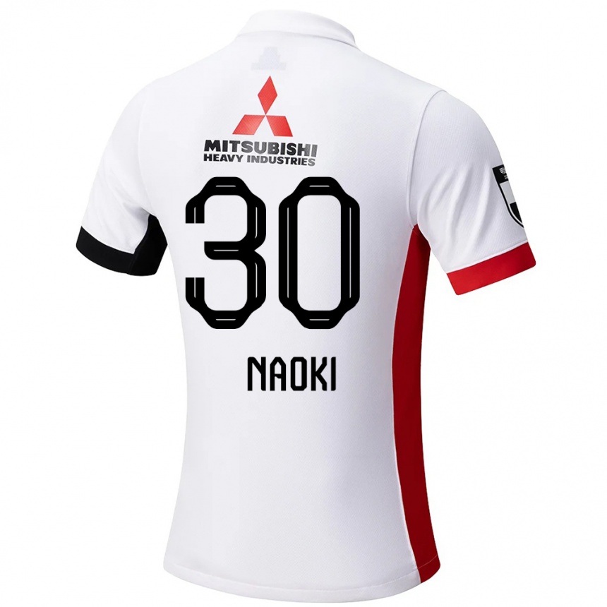 גברים כדורגל Naoki Maeda #30 אדום לבן הרחק ג'רזי 2025/26