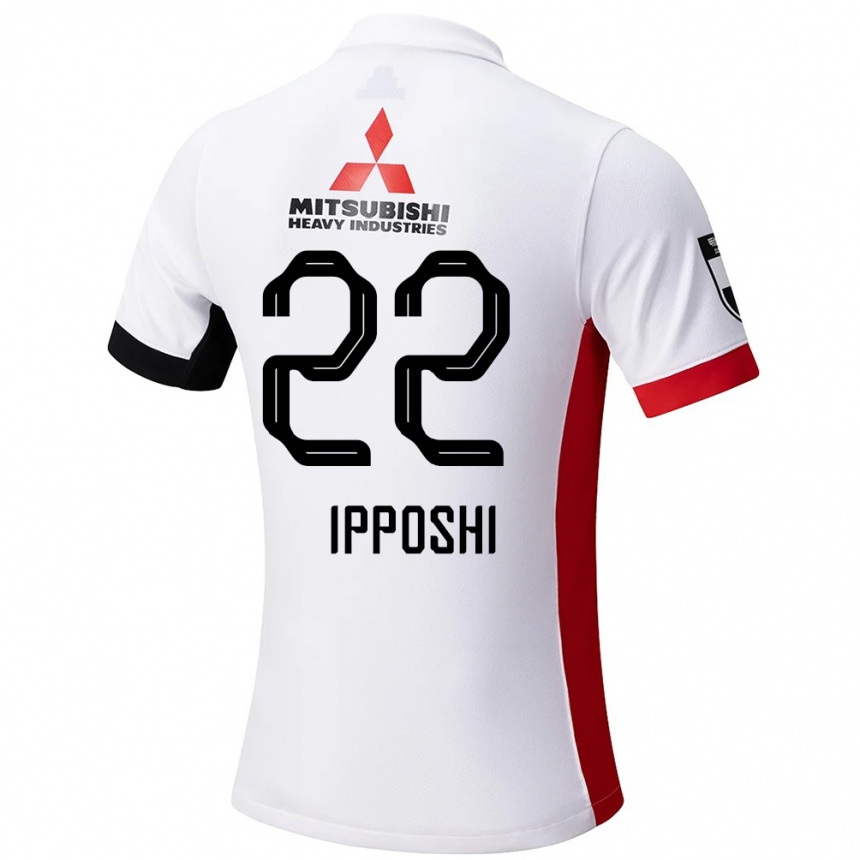 גברים כדורגל Hiroka Ipposhi #22 אדום לבן הרחק ג'רזי 2025/26