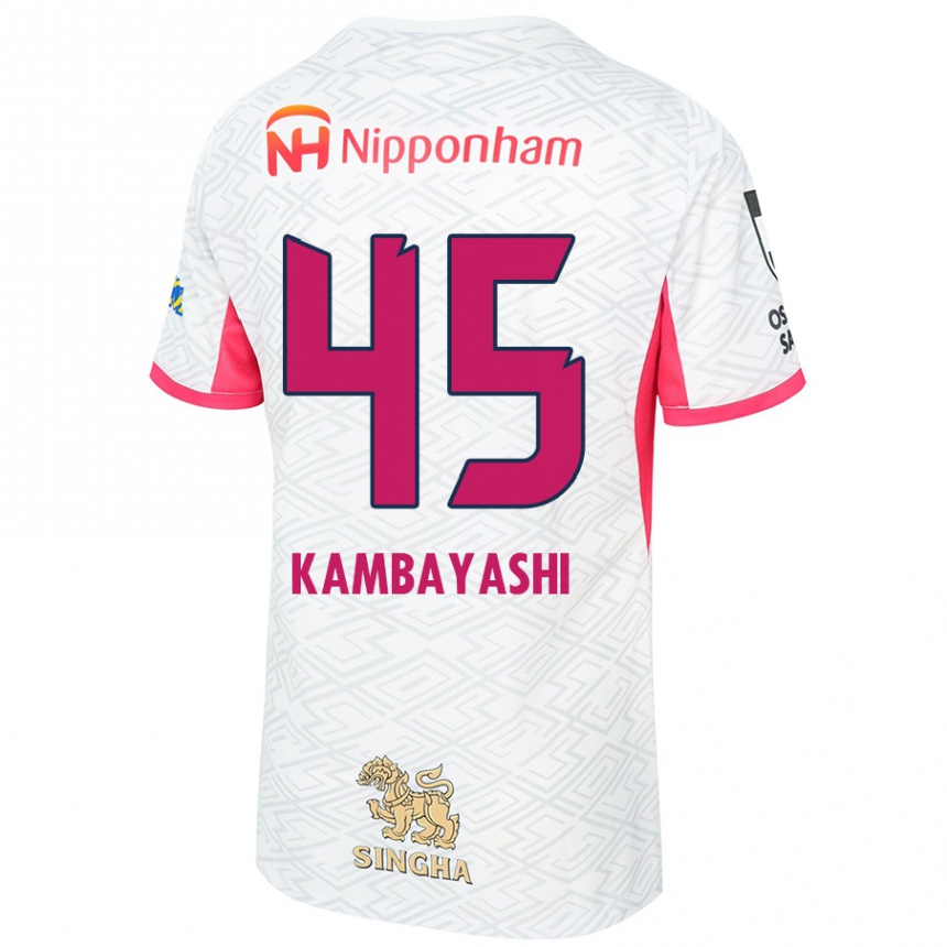 גברים כדורגל Go Kambayashi #45 ורוד סאקורה לבן הרחק ג'רזי 2025/26