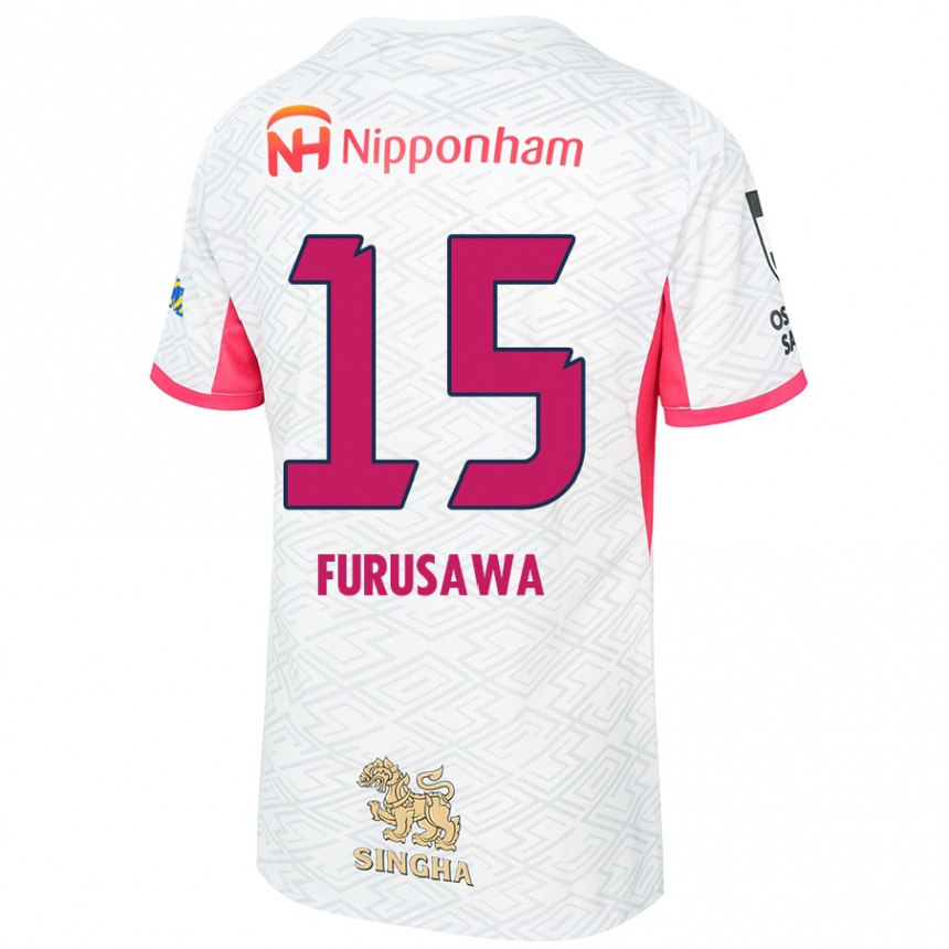 גברים כדורגל Rui Furusawa #15 ורוד סאקורה לבן הרחק ג'רזי 2025/26