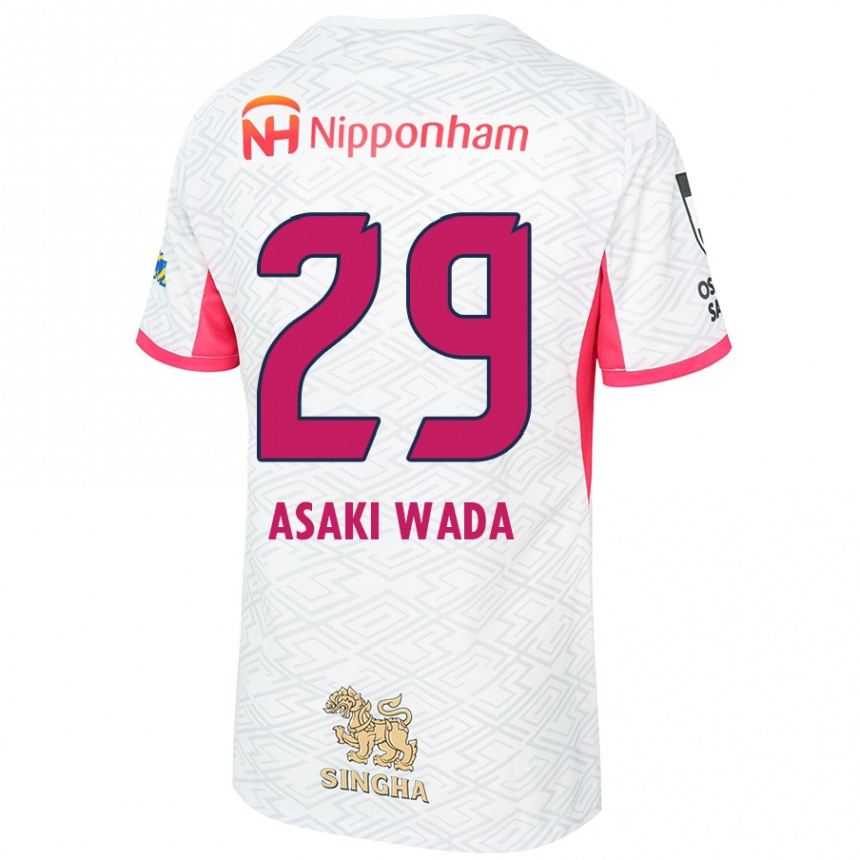 גברים כדורגל Asaki Wada #29 ורוד סאקורה לבן הרחק ג'רזי 2025/26