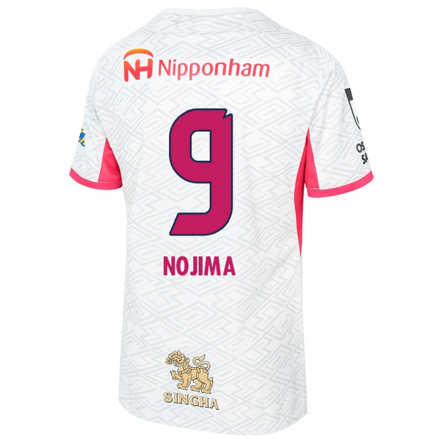 גברים כדורגל Sakura Nojima #9 ורוד סאקורה לבן הרחק ג'רזי 2025/26