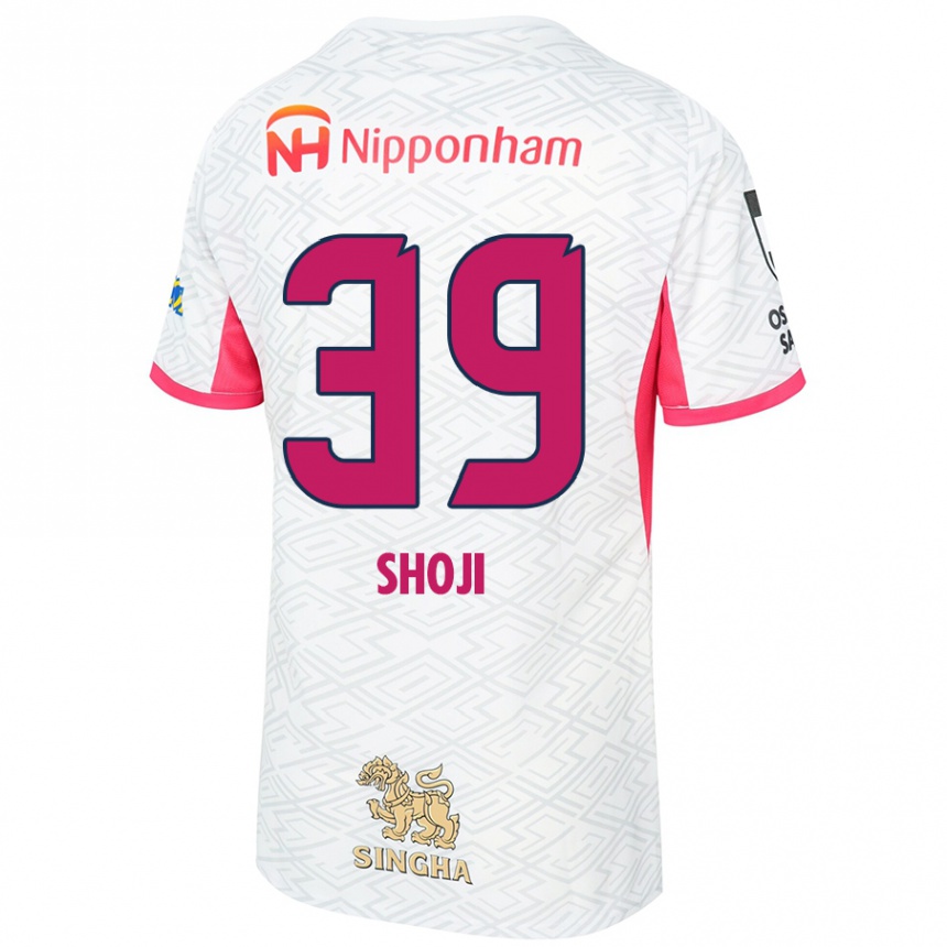גברים כדורגל Honoya Shoji #39 ורוד סאקורה לבן הרחק ג'רזי 2025/26